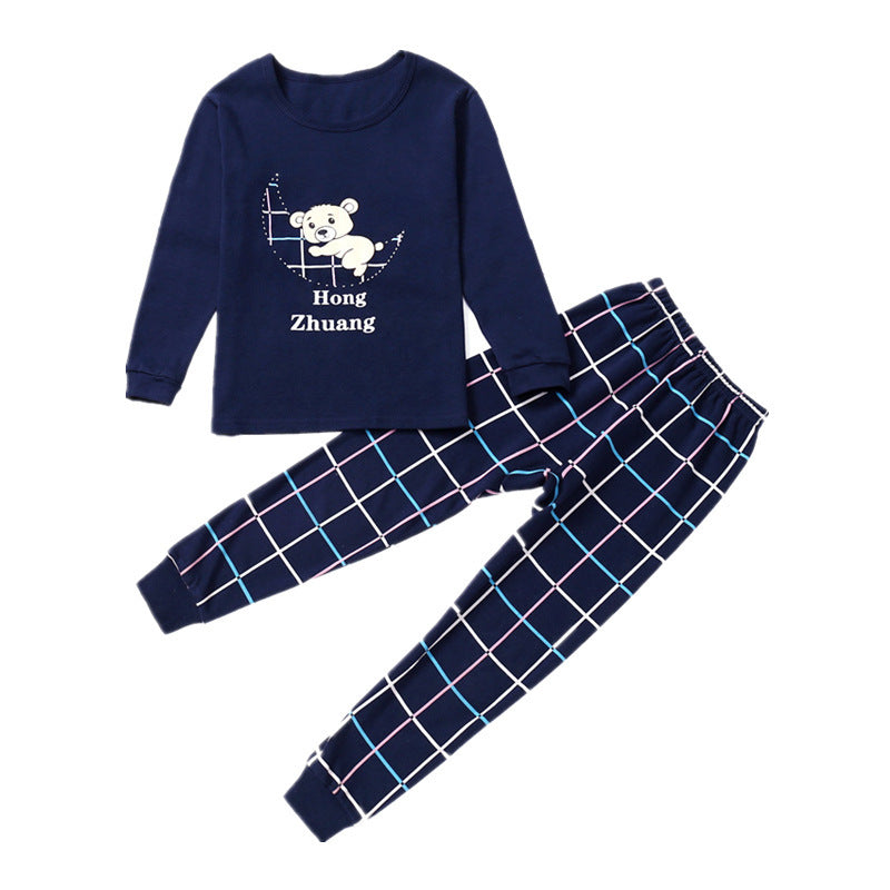 Children's Pajamas Cotton Boys' Base Teen Underwear Suit