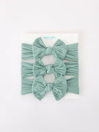 Baby Girl Bow Headband Same Color 3 Piece Set