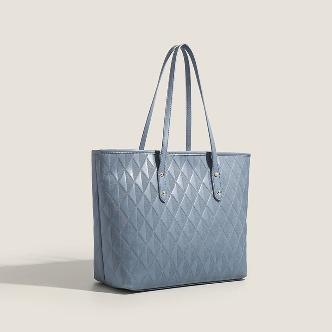 Women top handle purse, large capacity student tote bag, fashion handbag, texture solid color versatile shoulder bag