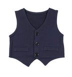 stylesilove Infant Toddler Baby Boys Blue Romper, Pants, Vest and Hat 4-Piece Gentlemen Formal Wear Clothing Set
