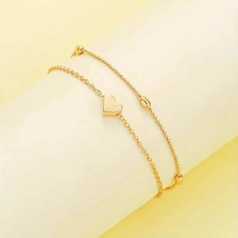 3pcs Heart Necklace & Bracelet Set for Women