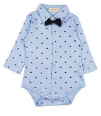 stylesilove Infant Toddler Baby Boys Blue Romper, Pants, Vest and Hat 4-Piece Gentlemen Formal Wear Clothing Set