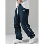 Mens Loose-Fit Straight-Leg Sports Casual Pants