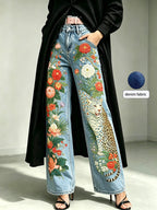 Direct-Injected Real Denim European And American Straight-Leg Pants