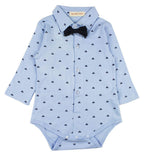 stylesilove Infant Toddler Baby Boys Blue Romper, Pants, Vest and Hat 4-Piece Gentlemen Formal Wear Clothing Set