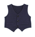 stylesilove Infant Toddler Baby Boys Blue Romper, Pants, Vest and Hat 4-Piece Gentlemen Formal Wear Clothing Set
