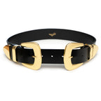 Double Buckle Western Waist Belt for Women