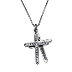 CZ Twin Cross Necklace