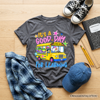 Kids School Bus Good Day for Learning T-Shirt, Funny Back to School Youth Tee