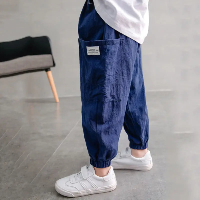 Baby Boy Pants for Kids Trousers Cotton and Linen