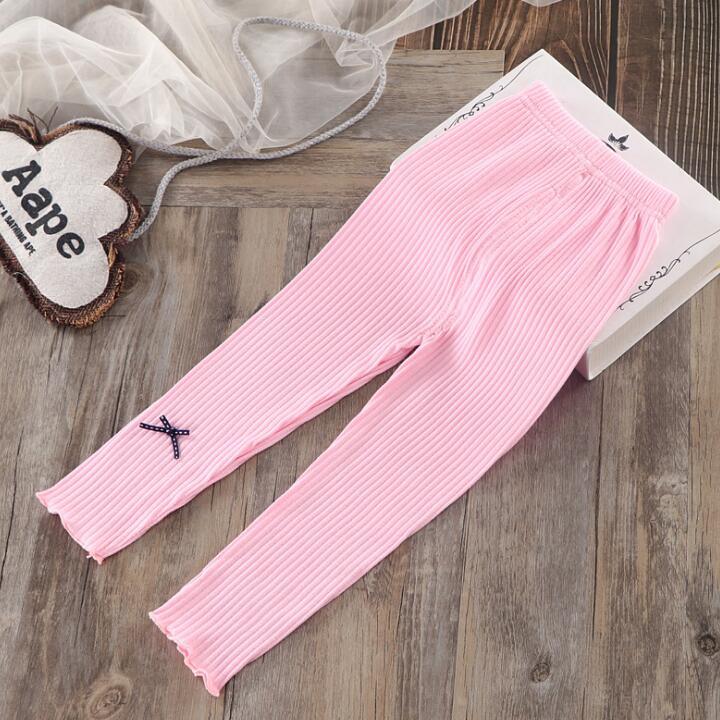 Newborn Baby Girls Pants Thin Spring Autumn Kids Girls Long Trousers Bow Girls Leggings Children Pants