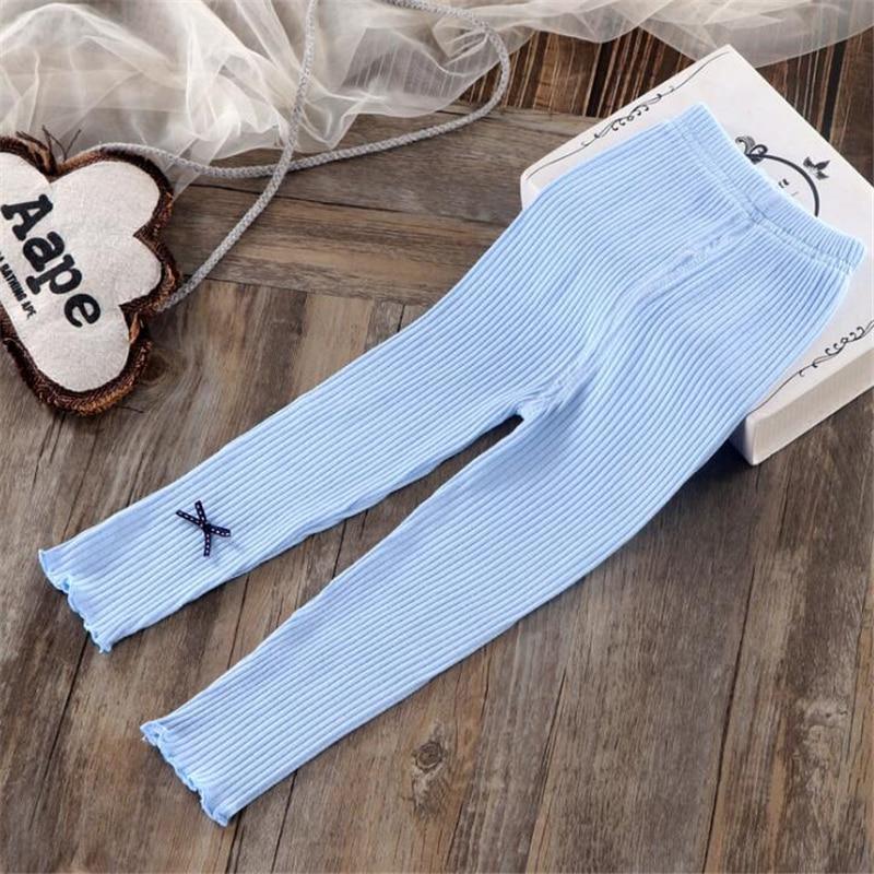 Newborn Baby Girls Pants Thin Spring Autumn Kids Girls Long Trousers Bow Girls Leggings Children Pants