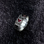 Women's Gothic Pattern Love Oath Sterling Sier Retro Personality Trendy Ring