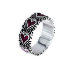 Women's Gothic Pattern Love Oath Sterling Sier Retro Personality Trendy Ring
