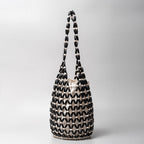 Women's Hollow Hand-woven Design Wooden Bead Summer Handbags