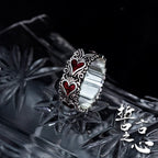 Women's Gothic Pattern Love Oath Sterling Sier Retro Personality Trendy Ring