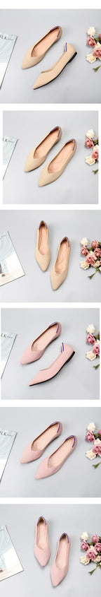 Women's Shoes Mesh Breathable Pointed Toe Flat 2026 Fashion Soft Bottom Knitted Shoes Female Casual Slip on Footwear Loafers