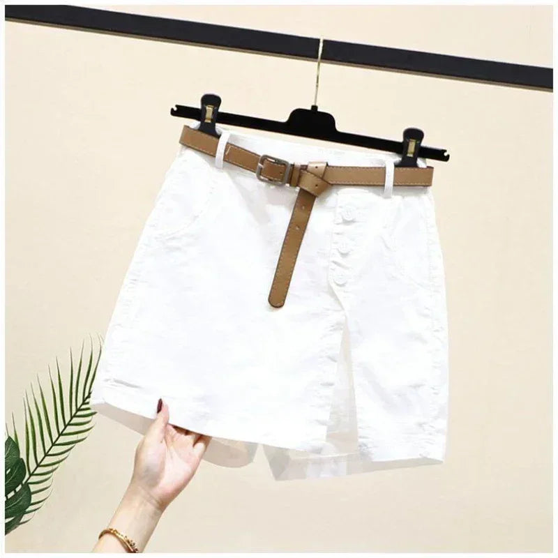 Casual Cotton Shorts Women's Summer Clothes New Versatile Fashion Thin A-word Pants Elastic Waist Skirt Pants Shorts for Women