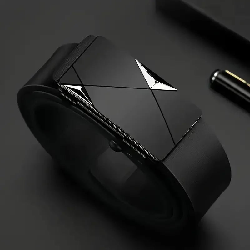 Stylish Men's PU Leather Belt - Fashion Belts for Daily Life, Leisure, Party, Festival, Work, and Business Automatic Buckle