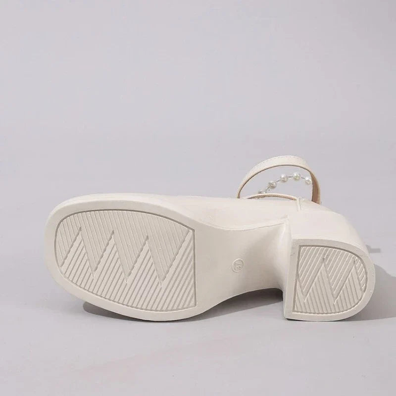 New Women Pumps Shoes Fashion Cross Strap Ladies Shallow Dress Mary Jane Shoes Female Elegant High Heel Footwear Platform Heels