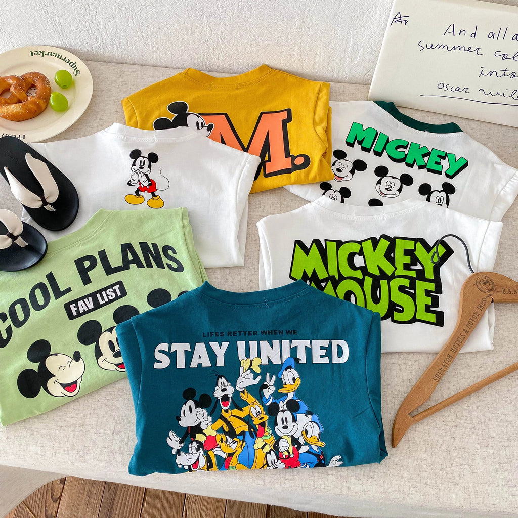 Fashion Casual T-shirt Children's Clothing Printed Cartoon Kids Short Sleeve Tops Tees Boutique Boys Girls Clothes O-neck Tshirt