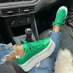 Women's Chunky Platform Sneakers | Casual Flat Shoes - Femstylo