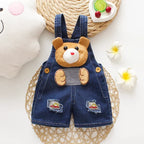 IENENS Summer Kids Baby Boys Jumper Pants Denim Shorts Jeans Overalls Toddler Infant Girl Playsuit Clothes Clothing Trousers