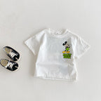 Fashion Casual T-shirt Children's Clothing Printed Cartoon Kids Short Sleeve Tops Tees Boutique Boys Girls Clothes O-neck Tshirt