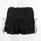 Streetwear Mall Goth Skirt Women Harajuku Y2k E-girl High Waist Bandage Mini Skirt Dark Gothic Punk Emo Alt Club Wear