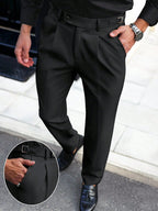 Mens American-style Straight-leg Business-casual Trousers