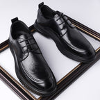 Men's Business Formal Brown Lace-up Leather Shoes
