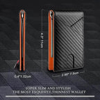 Carbon Fiber Rfid Men Wallets Bi-fold Vallet Billfold