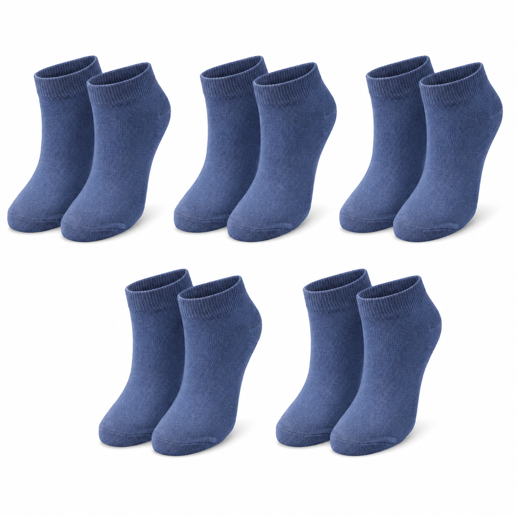 tittimitti® Kids' 98% Organic Cotton Ankle Socks – Lightweight Summer & Sneaker Socks