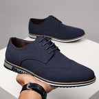 Fashionable men's white sole widened carved leather shoes for men