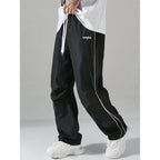 Mens Loose-Fit Straight-Leg Sports Casual Pants