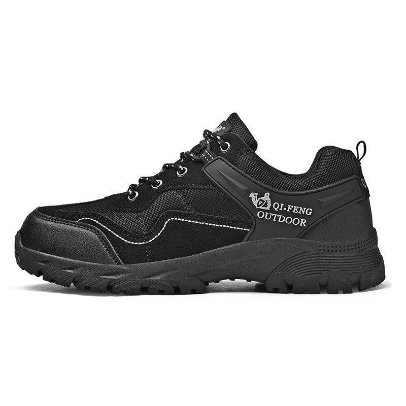 Popular Outdoor Casual Shoes Hiking Men High Quality Sneakers Mountain Climbing Work Footwear Hiking Shoes Low Cut Boots Leather Walking Shoes For Outdoor Training Casual Work